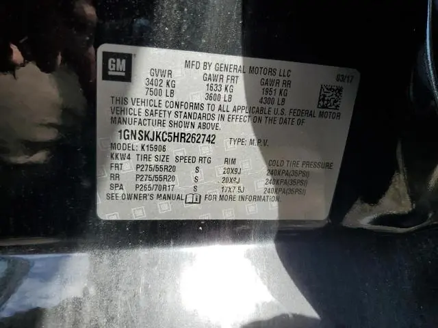 2017 CHEVROLET SUBURBAN K1500 PREMIER  