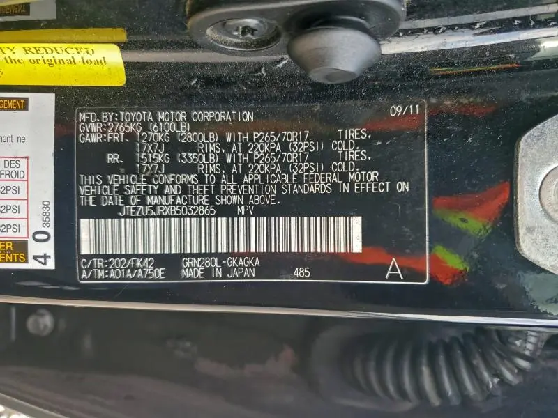 2011 TOYOTA 4RUNNER SR5  