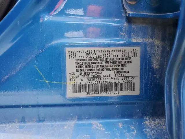 2023 NISSAN SENTRA SV  