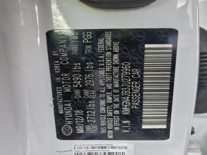 2018 GENESIS G80 SPORT  