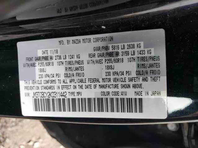 2019 MAZDA CX-9 TOURING  