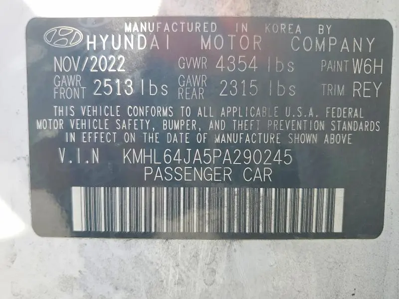 2023 HYUNDAI SONATA SEL  