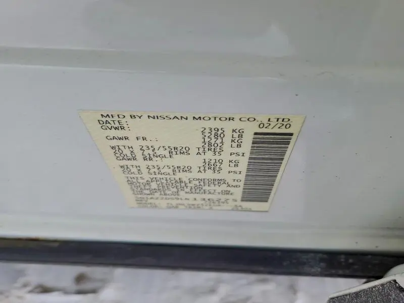 2020 NISSAN MURANO PLATINUM  