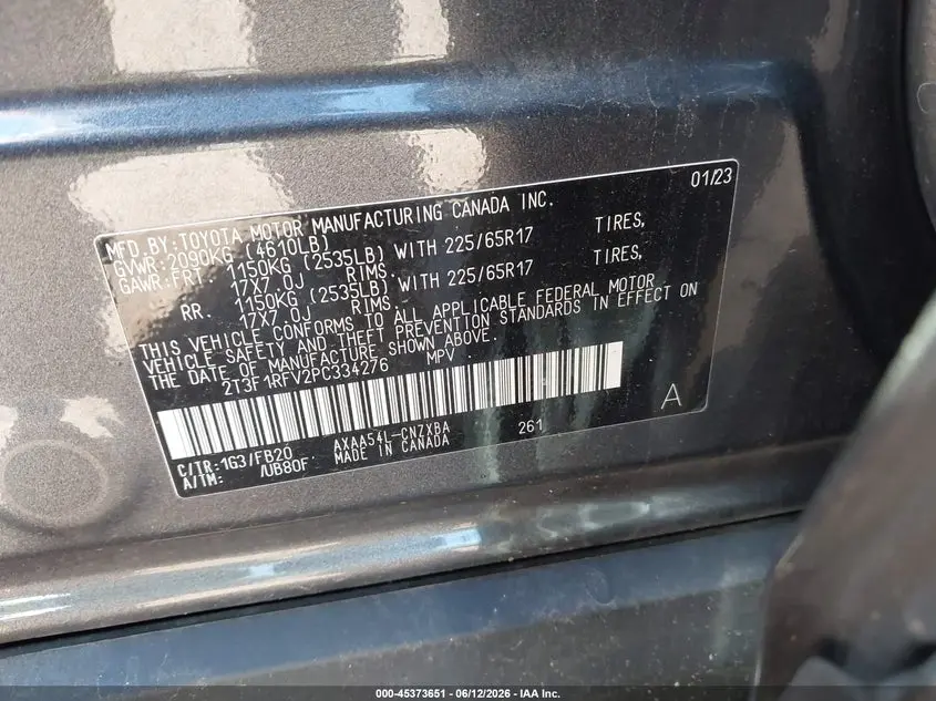 2023 TOYOTA RAV4 LE