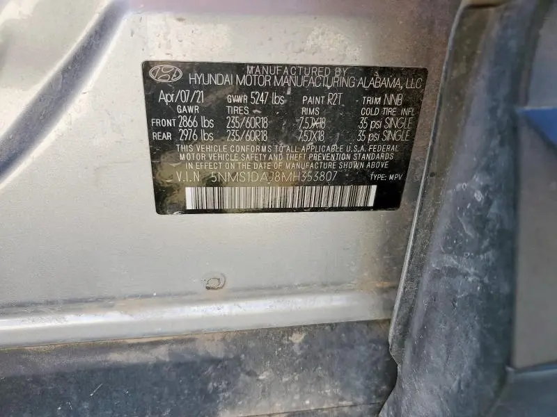 2021 HYUNDAI SANTA FE SE  