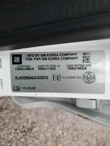 2018 CHEVROLET SPARK 1LT  