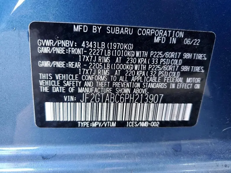 2023 SUBARU CROSSTREK   
