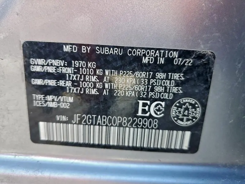 2023 SUBARU CROSSTREK   