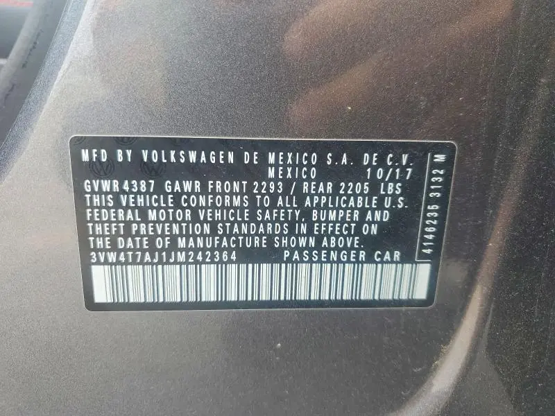 2018 VOLKSWAGEN JETTA   