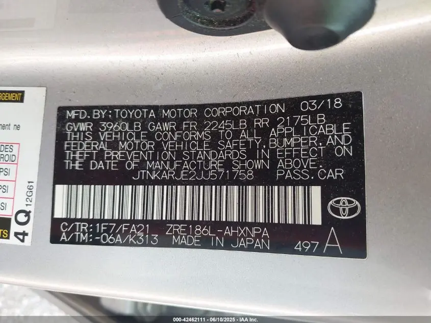 2018 TOYOTA COROLLA IM  