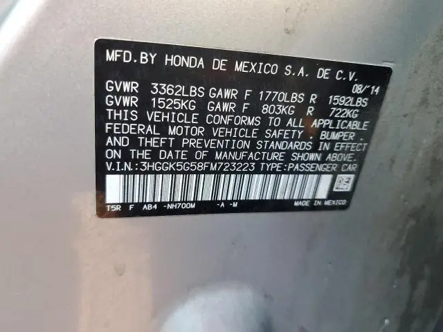 2015 HONDA FIT LX