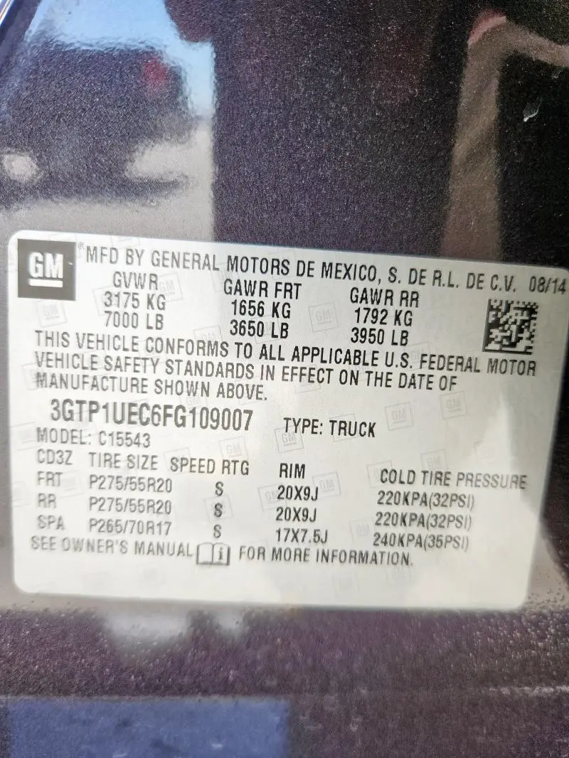 2015 GMC SIERRA C1500 SLE  