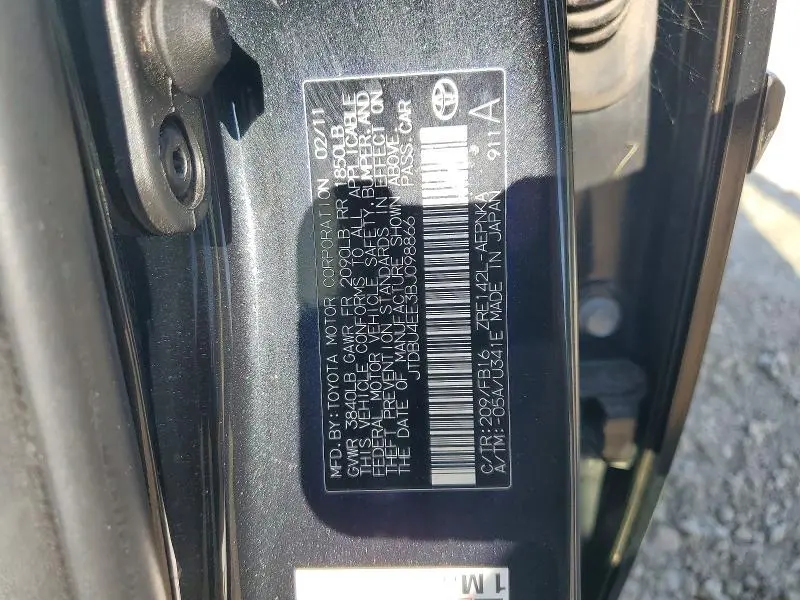 2011 TOYOTA CORROLA   