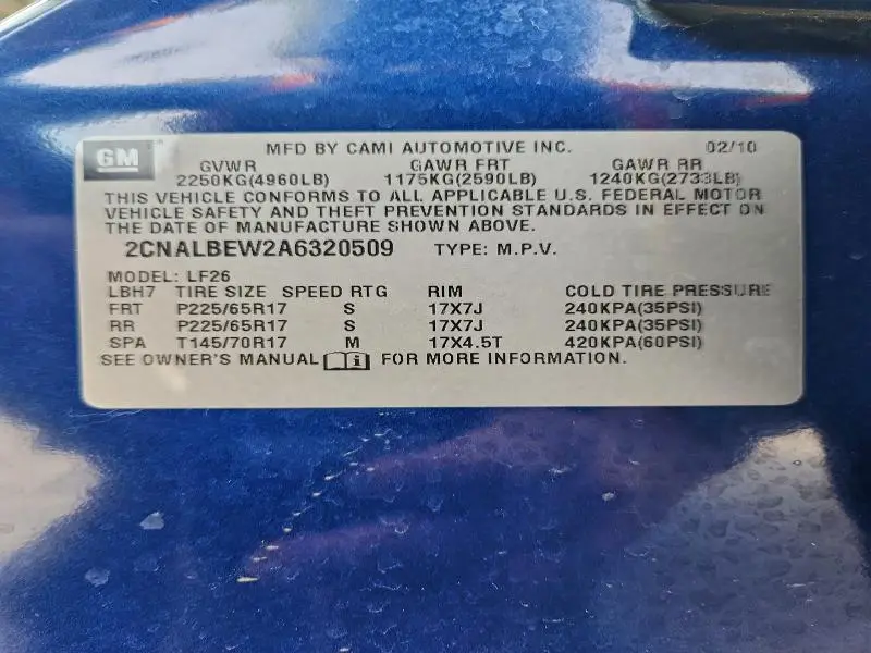 2010 CHEVROLET EQUINOX LS  