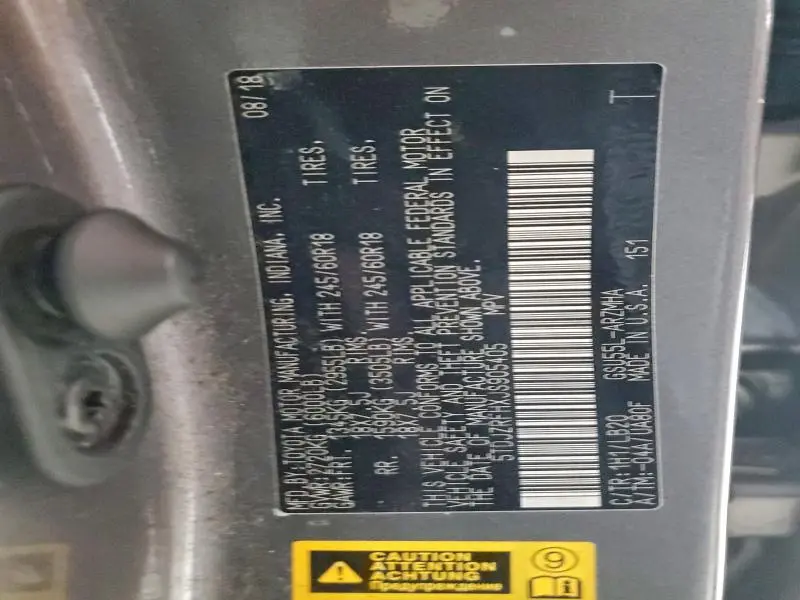 2018 TOYOTA HIGHLANDER SE  