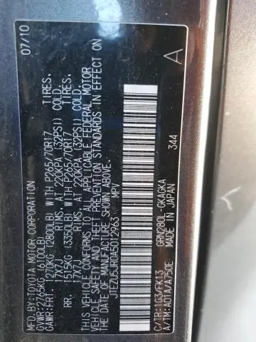 2010 TOYOTA 4RUNNER SR5  