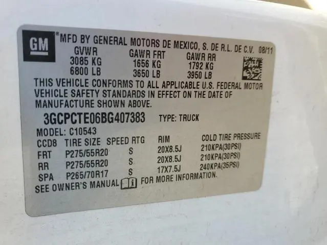 2011 CHEVROLET SILVERADO C1500 LTZ  