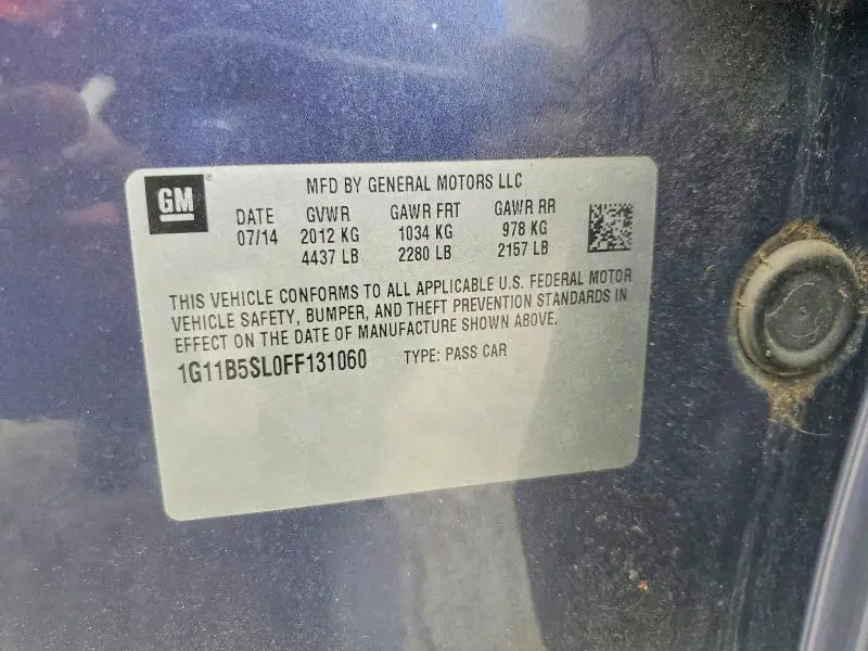 2015 CHEVROLET MALIBU LS  