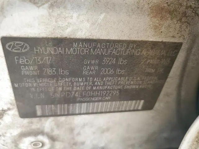 2017 HYUNDAI ELANTRA SE  