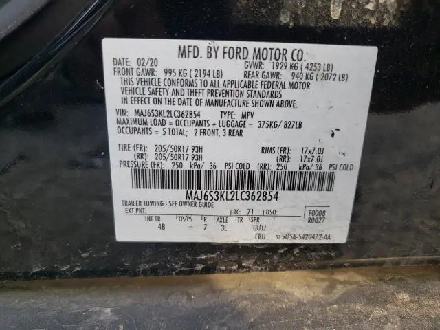 2020 FORD ECOSPORT TITANIUM