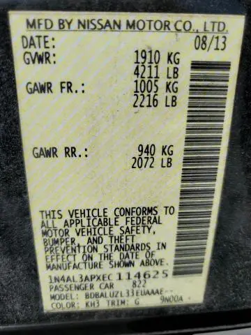 2014 NISSAN ALTIMA 2.5  