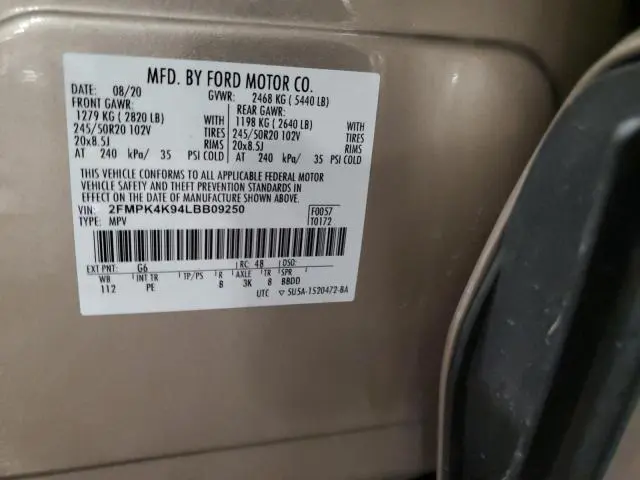 2020 FORD EDGE TITANIUM  