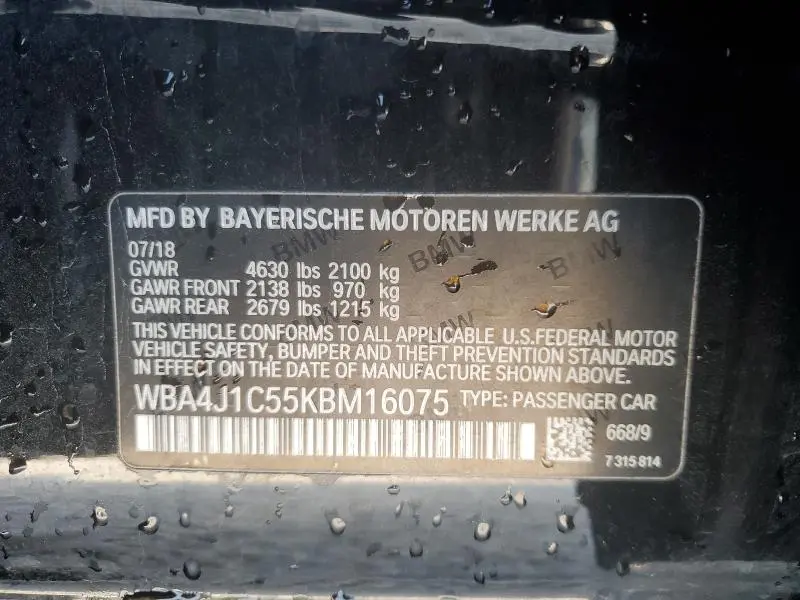 2019 BMW 430I GRAN COUPE  