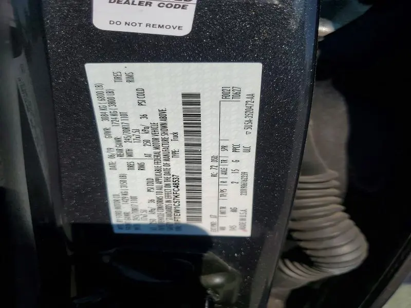 2019 FORD F150 SUPERCREW  