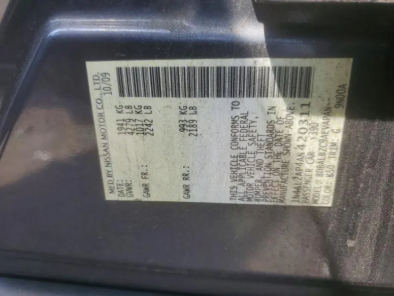 2010 NISSAN ALTIMA 2.5  