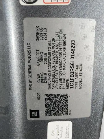 2020 CHEVROLET CAMARO LS  