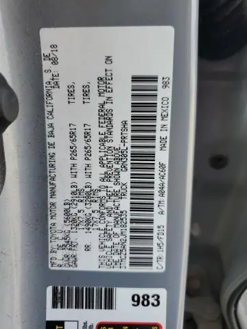 2018 TOYOTA TACOMA DOUBLE CAB  