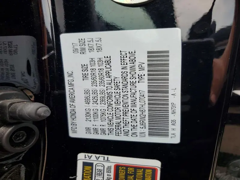 2017 HONDA CR-V EXL  