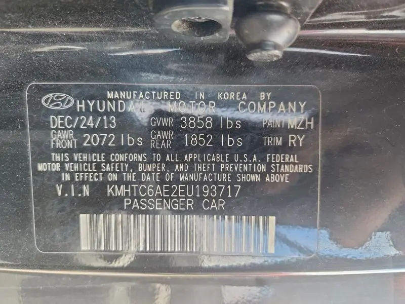 2014 HYUNDAI VELOSTER TURBO  