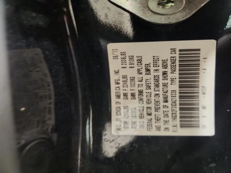 2013 HONDA ACCORD LX  