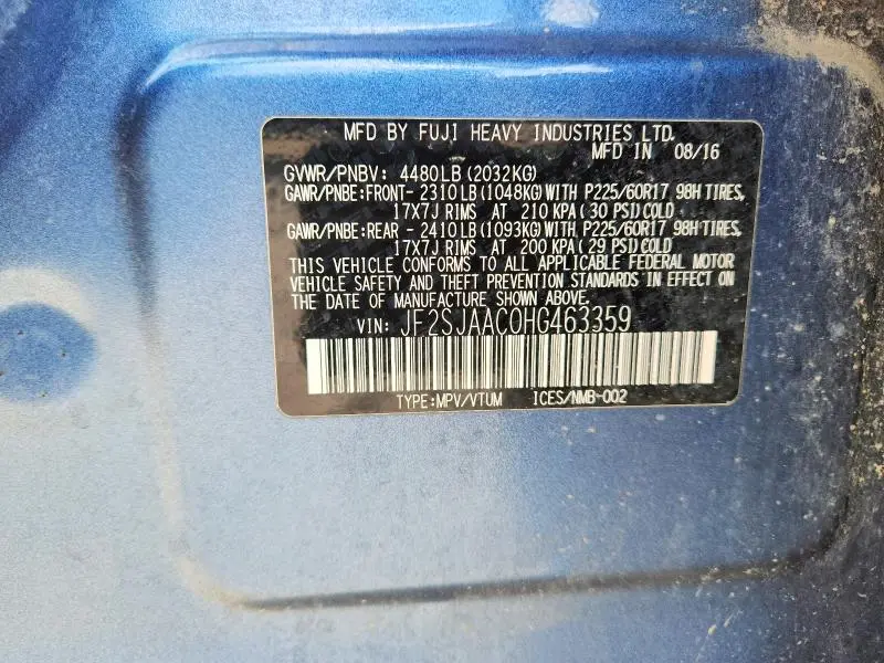 2017 SUBARU FORESTER 2.5I  