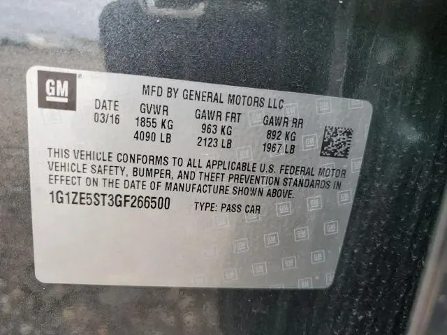2016 CHEVROLET MALIBU LT  