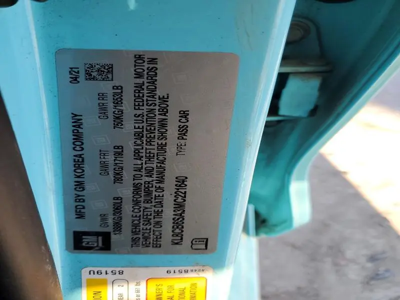 2021 CHEVROLET SPARK LS  