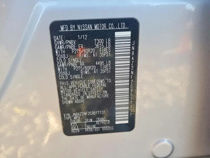 2012 INFINITI QX56 BASE  