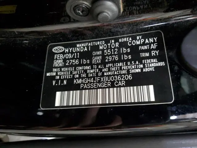 2011 HYUNDAI EQUUS SIGNATURE  