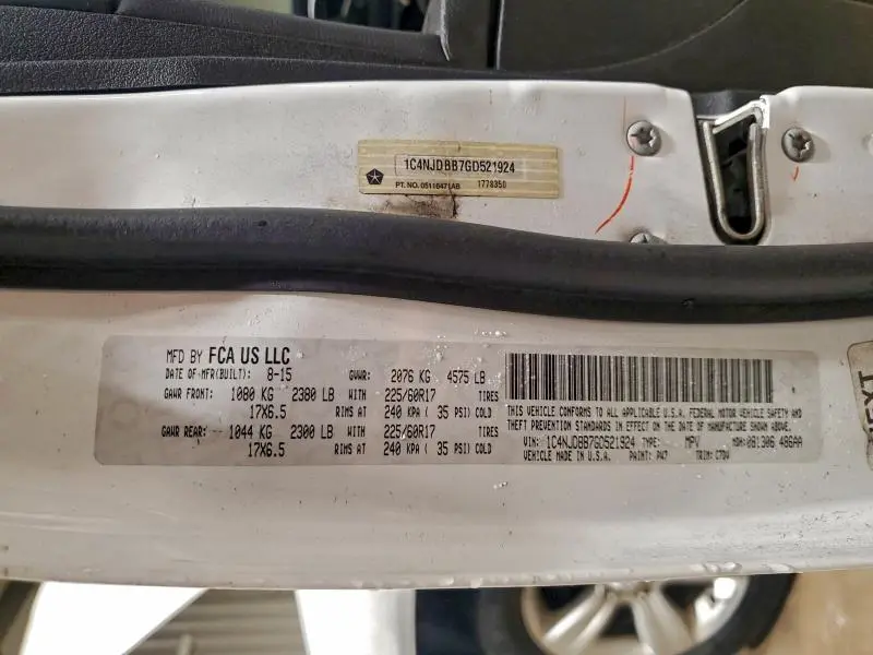 2016 JEEP COMPASS SPORT  