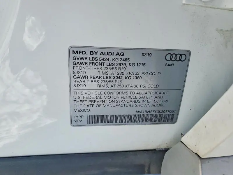 2019 AUDI Q5 PREMIUM PLUS  