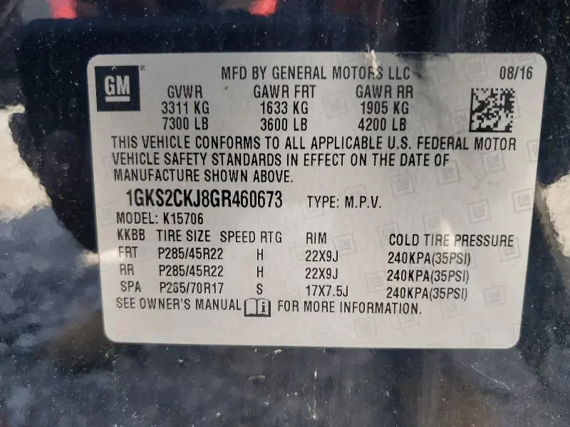 2016 GMC YUKON DENALI  
