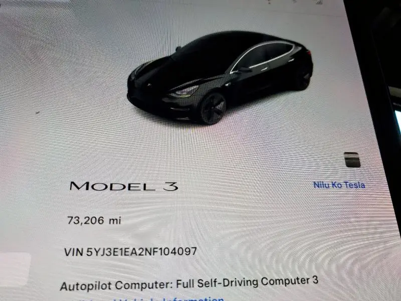 2022 TESLA MODEL 3   
