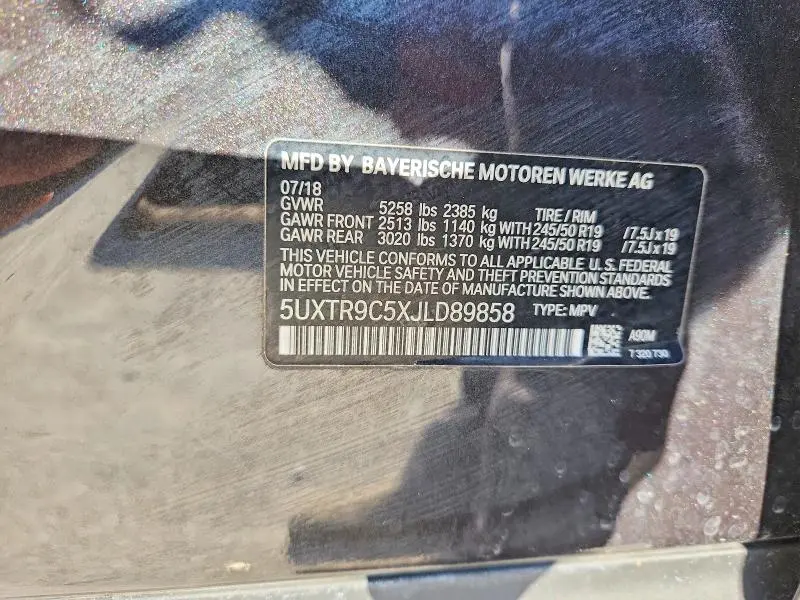 2018 BMW X3 XDRIVE30I  