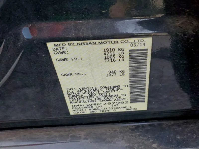 2014 NISSAN ALTIMA 2.5  