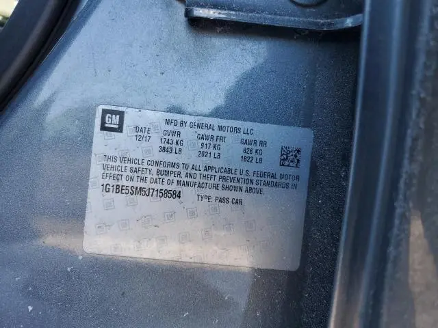 2018 CHEVROLET CRUZE LT