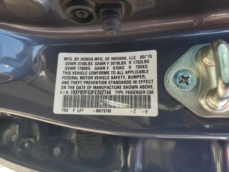 2015 HONDA CIVIC LX  