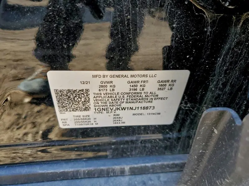 2022 CHEVROLET TRAVERSE RS  