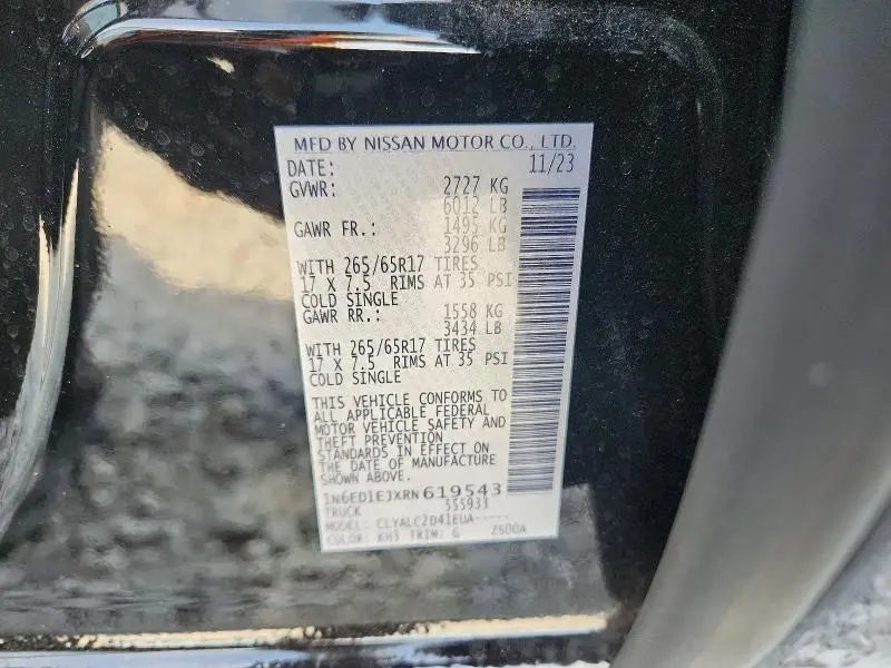 2024 NISSAN FRONTIER SV  