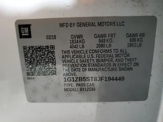 2018 CHEVROLET MALIBU LS